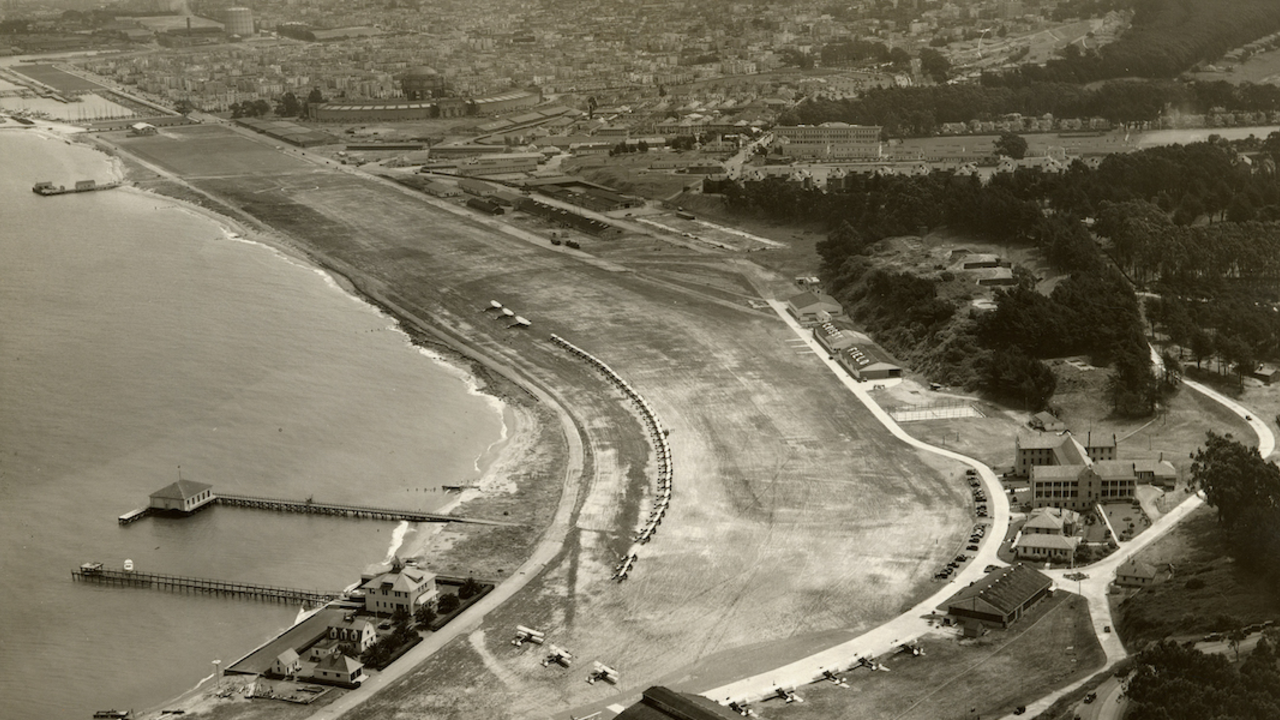 Crissy Field, historic military airport, around 1921, San Francisco